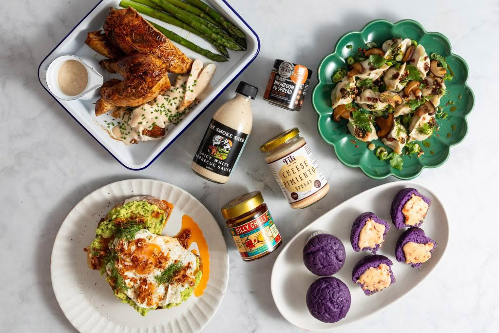 Savoury products with food