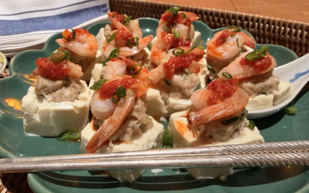 Tofu with shrimps recipe